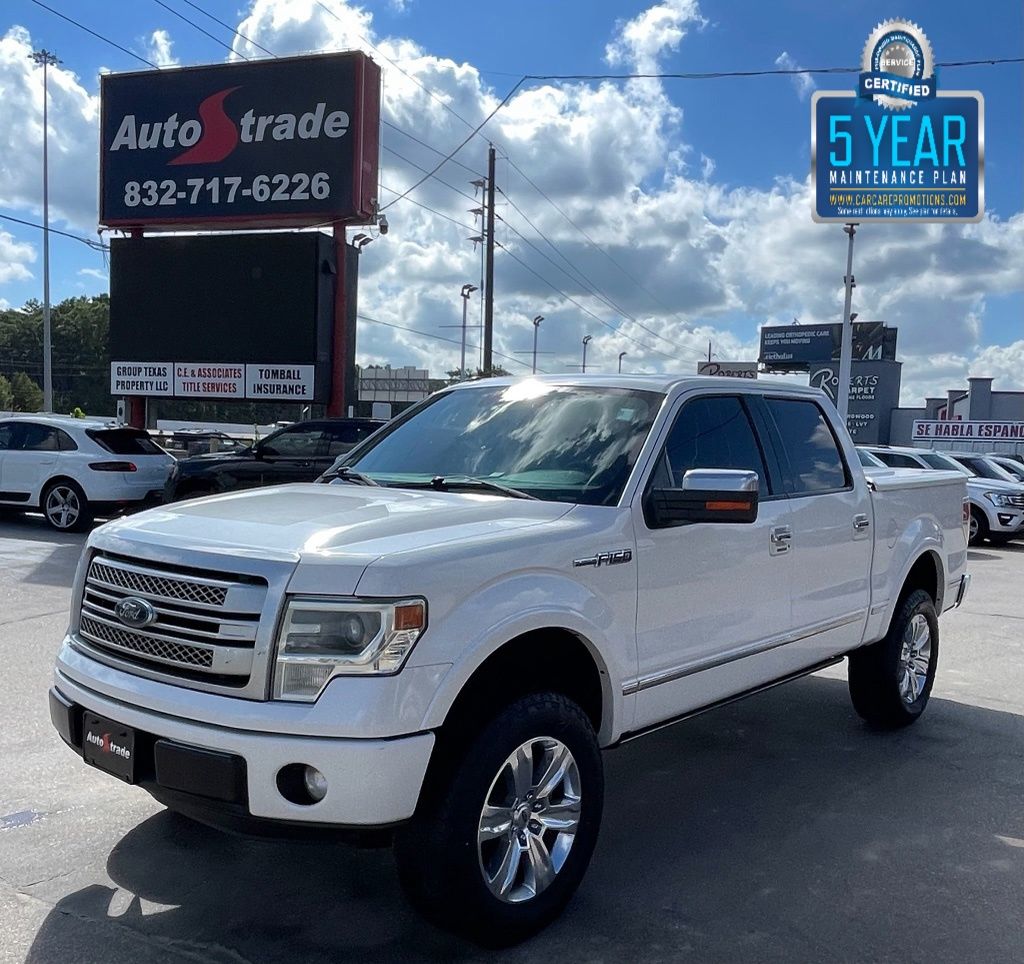 2013 Ford F-150 Platinum White at Bayway Cadillac of The Woodlands