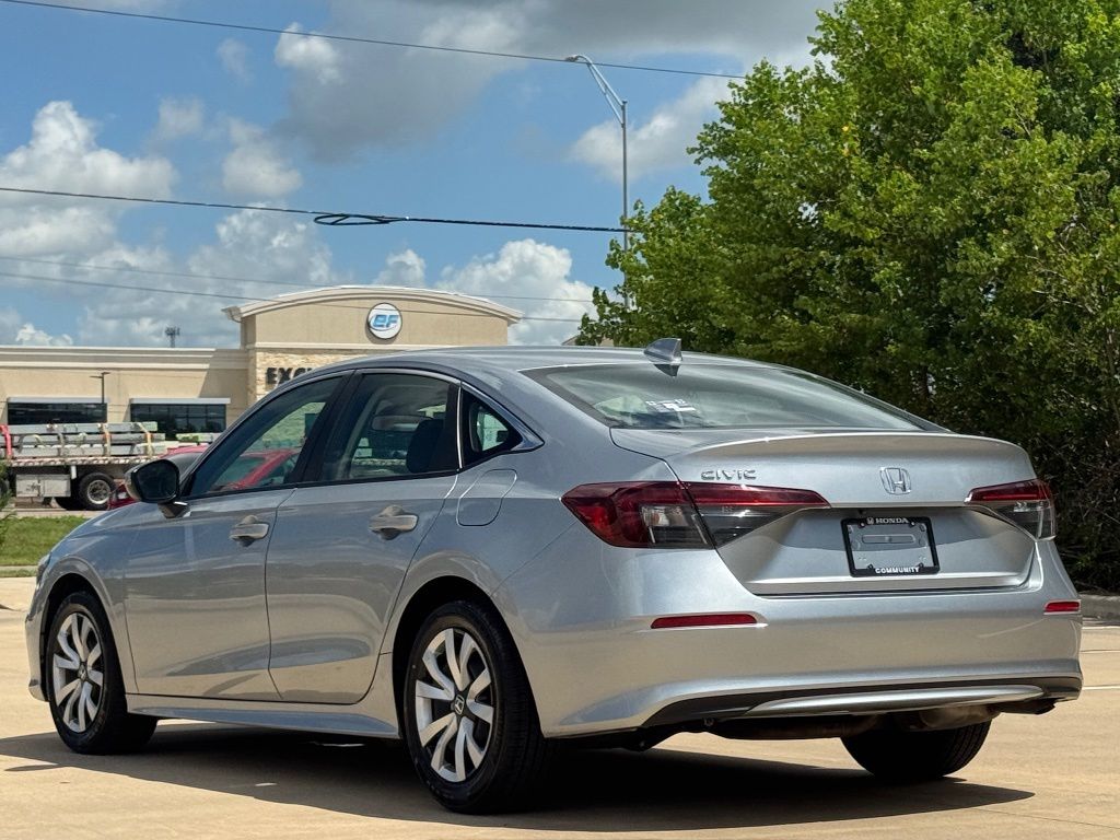 2025 Honda Civic LX Silver at Classic Honda Galveston