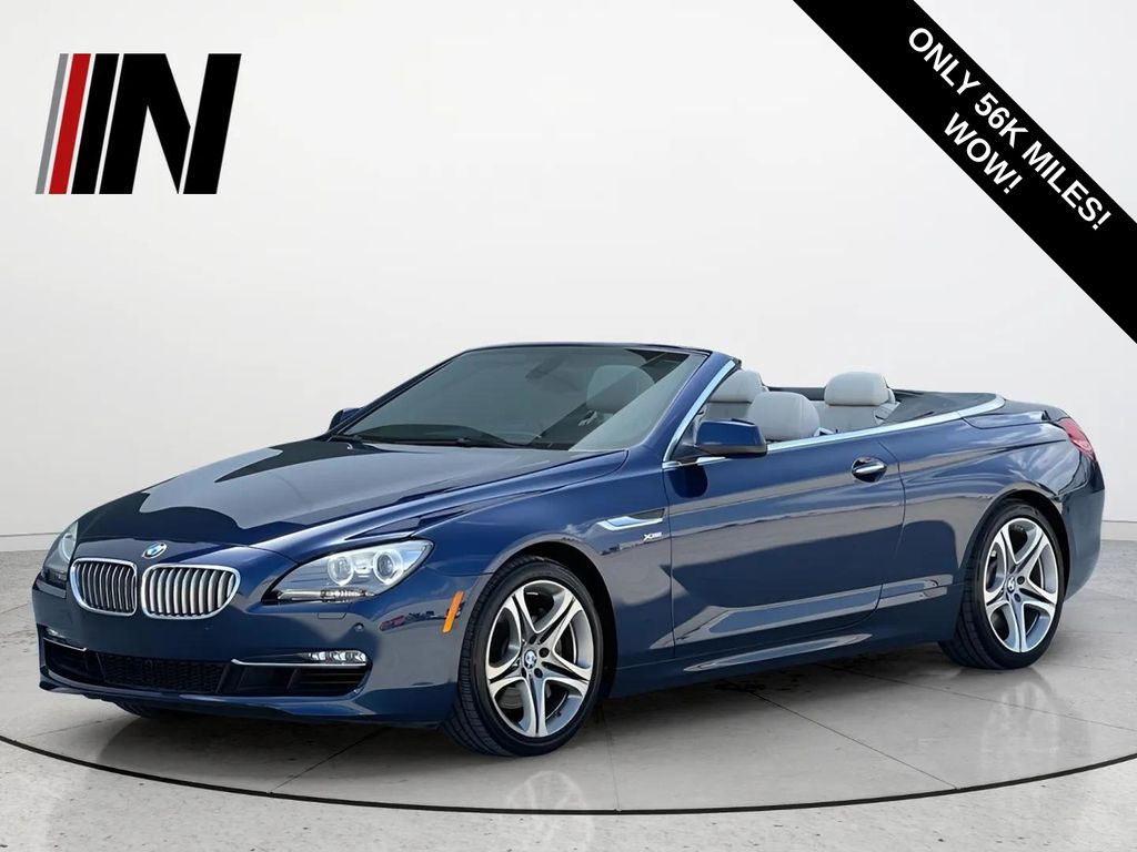 Deep Sea Blue Metallic 2012 BMW 6 Series Convertible All-Wheel Drive 8-Speed Automatic