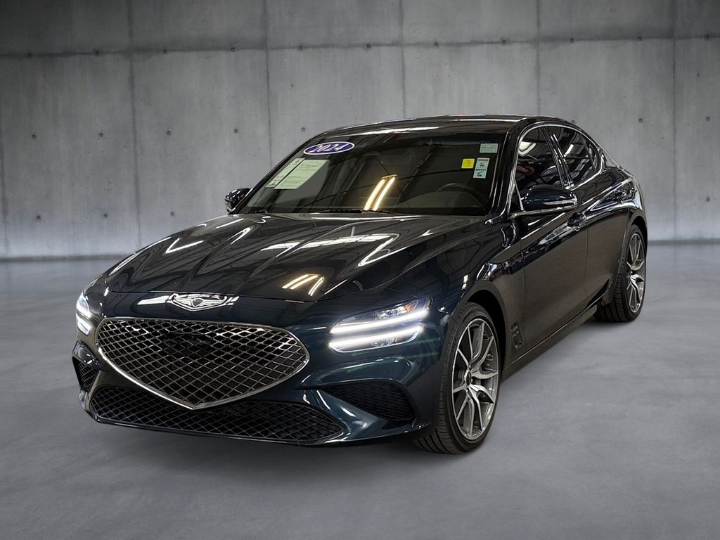 Blue 2024 Genesis G70 2.5T Standard RWD Sedan Rear-Wheel Drive 8-Speed Automatic