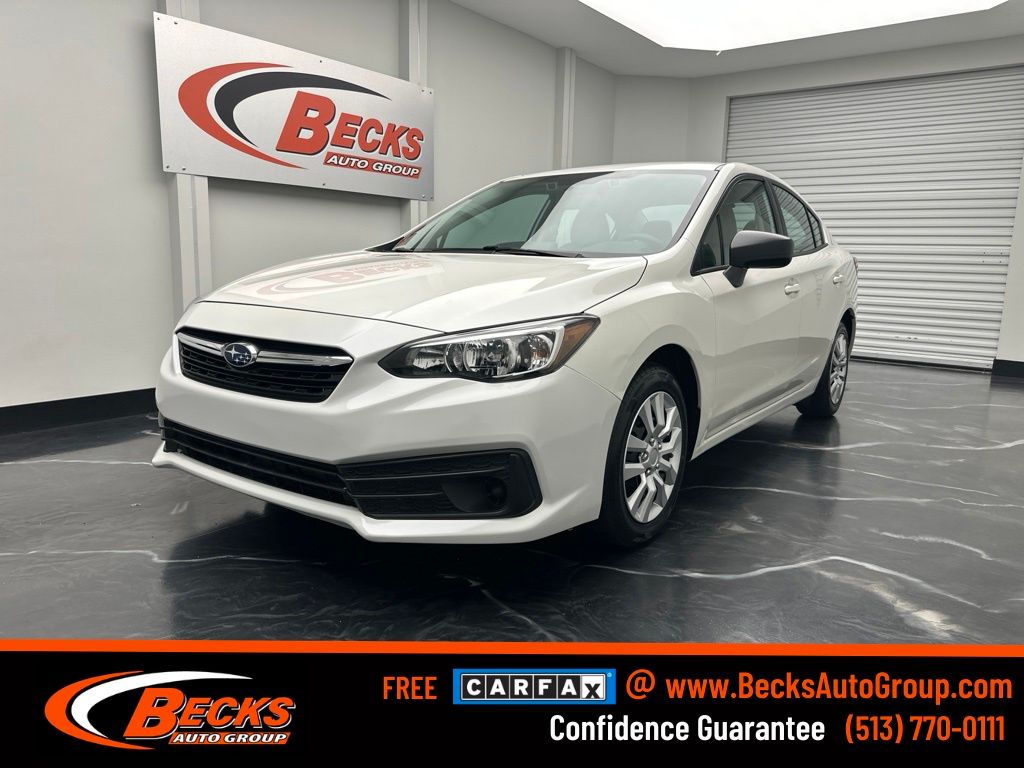 Crystal White Pearl 2021 Subaru Impreza Sedan All-Wheel Drive Continuously Variable Transmission