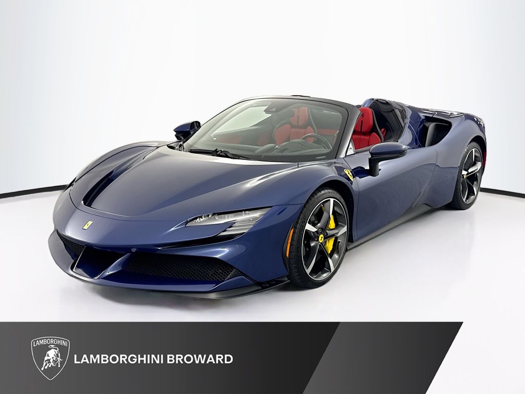 Blu Tour De France Metallic 2023 Ferrari SF90 Convertible All-Wheel Drive 8-Speed Manual