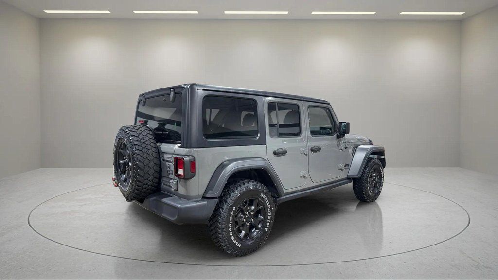 Used 2021 Sting-Gray Clearcoat Jeep Unlimited Willys image 3