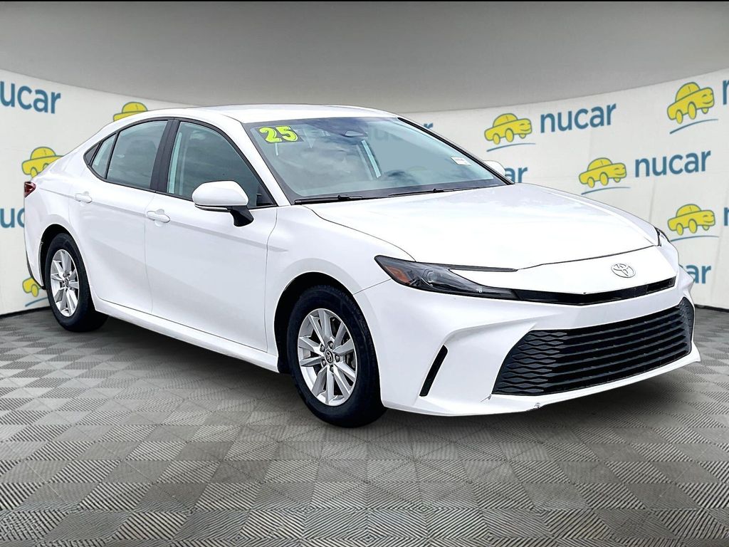 White 2025 Toyota Camry Sedan Front-Wheel Drive Continuously Variable Transmission