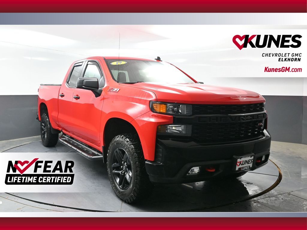 Red 2019 Chevrolet Silverado 1500 Custom Trail Boss Double Cab 4WD Pickup Truck Four-Wheel Drive 6-Speed Automatic Overdrive