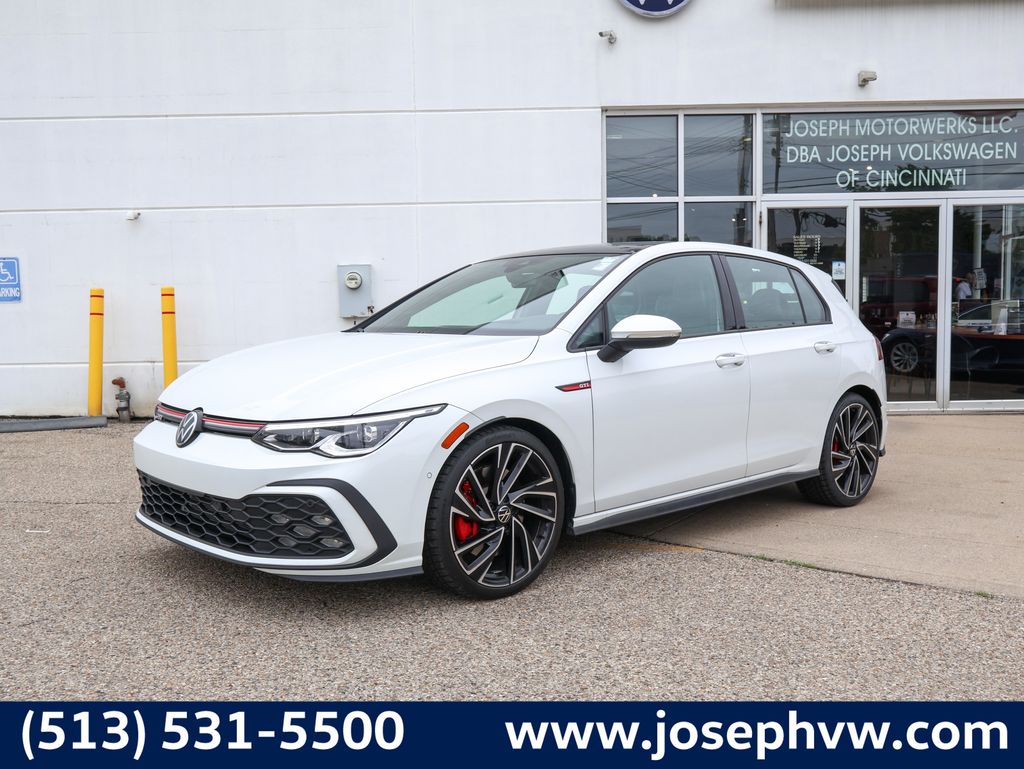 Opal White Pearl 2024 Volkswagen Golf GTI Autobahn FWD Hatchback Front-Wheel Drive 7-Speed Dual Clutch