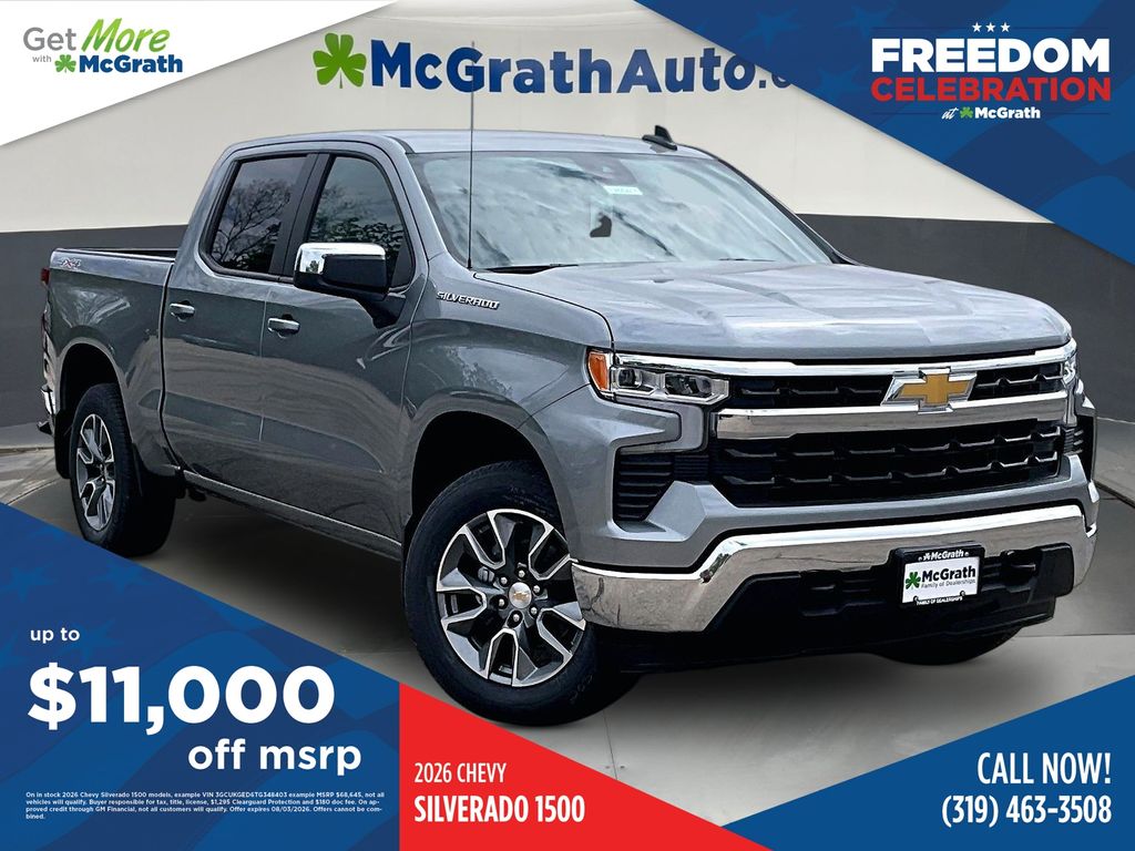 Sterling Gray Metallic 2026 Chevrolet Silverado 1500 Pickup Truck Four-Wheel Drive Automatic