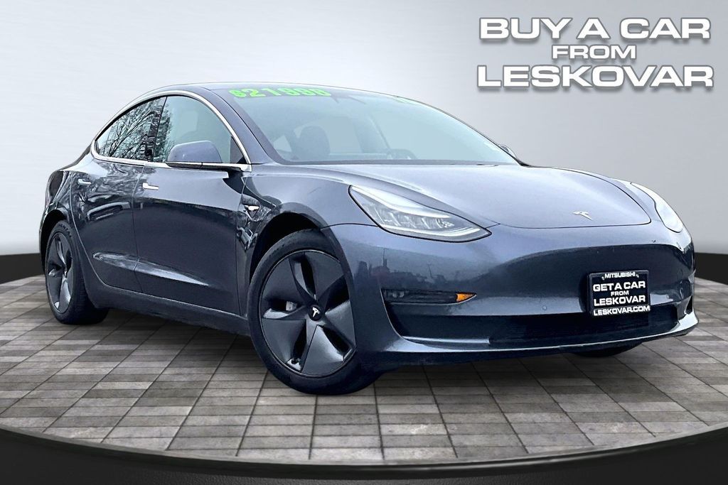 Midnight Silver Metallic 2019 Tesla Model 3 Long Range AWD Sedan All-Wheel Drive 1-Speed Automatic