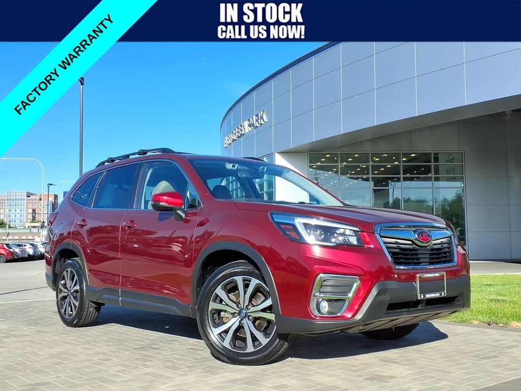 Crimson Red Pearl 2021 Subaru Forester Limited Crossover AWD SUV / Crossover All-Wheel Drive Continuously Variable Transmission