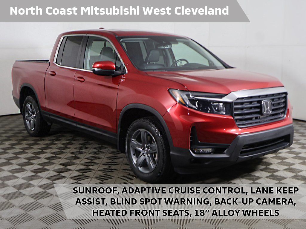 Radiant Red Metallic II 2023 Honda Ridgeline RTL AWD Pickup Truck All-Wheel Drive 9-Speed Automatic