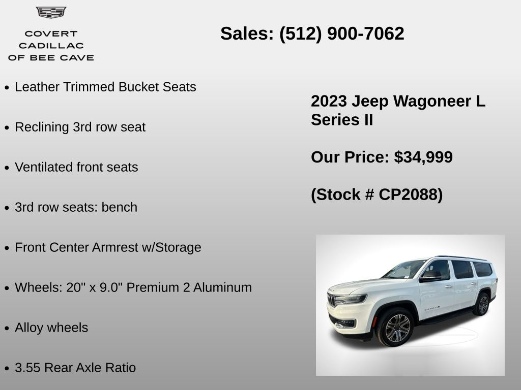 Used Car 2023 Jeep Wagoneer L  Series Ii For Sale Under $35,000 In Austin, Texas