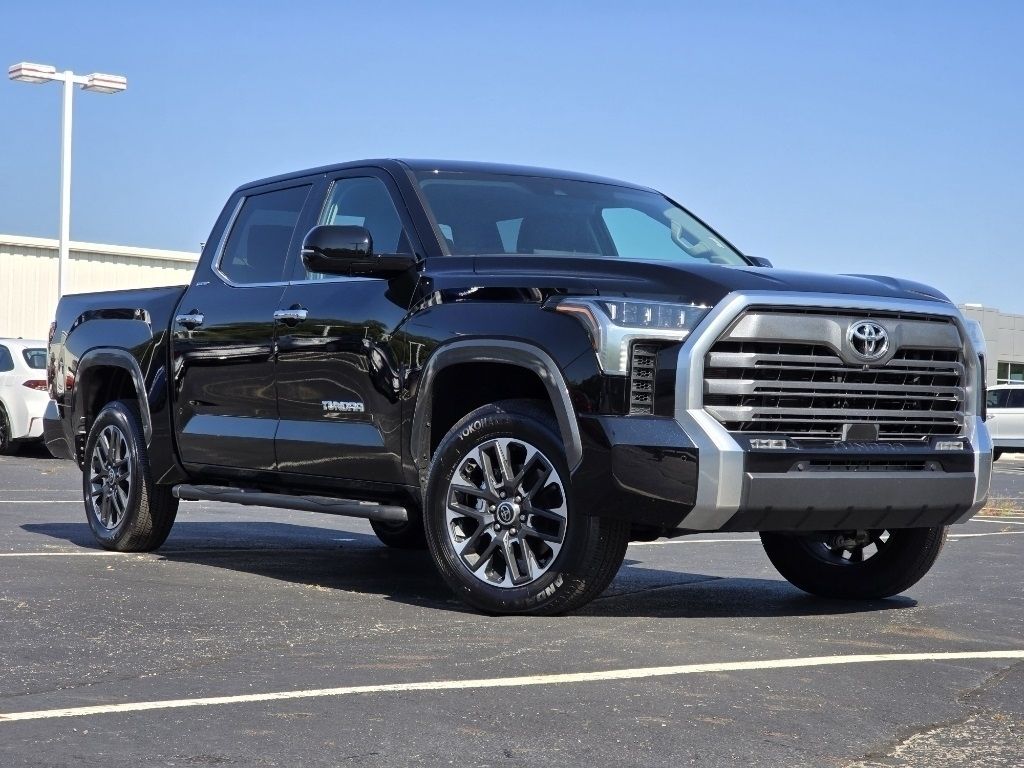 Midnight Black Metallic 2023 Toyota Tundra Limited CrewMax Cab 4WD Pickup Truck Four-Wheel Drive Automatic