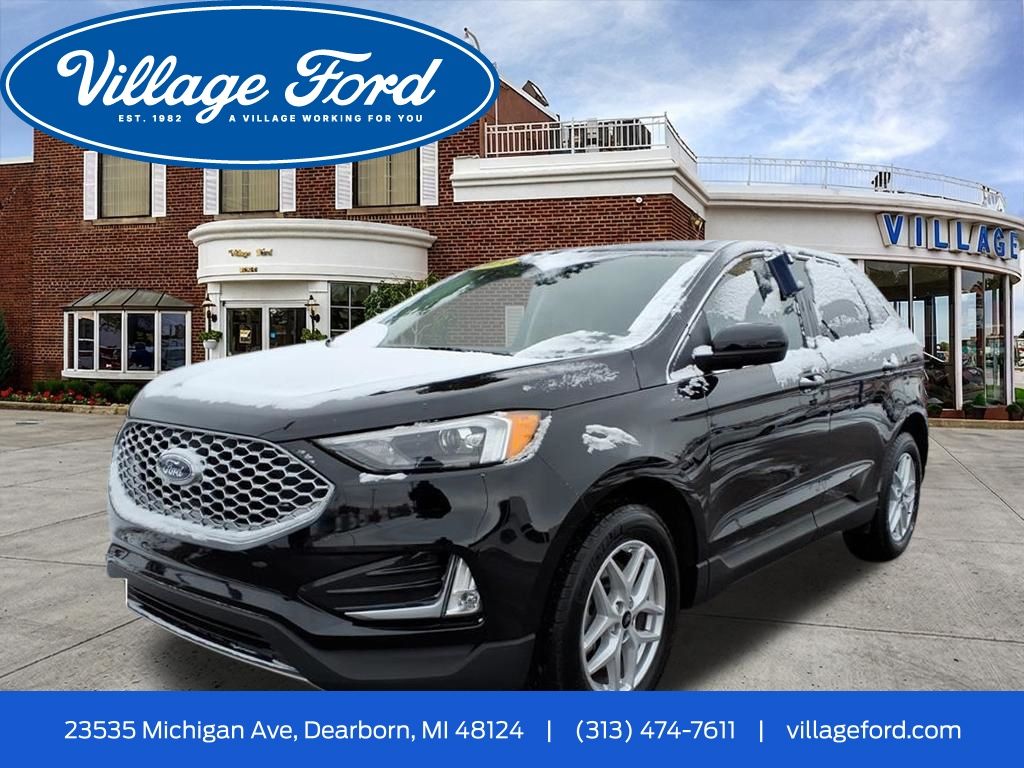 Agate Black Metallic 2024 Ford Edge SEL AWD SUV / Crossover All-Wheel Drive 8-Speed Automatic