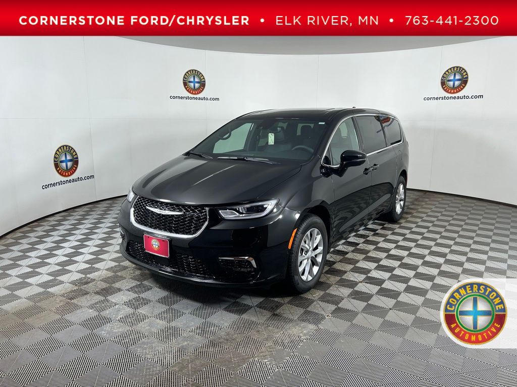 Diamond Black Crystal Pearlcoat 2025 Chrysler Pacifica Select AWD Minivan All-Wheel Drive 9-Speed Automatic