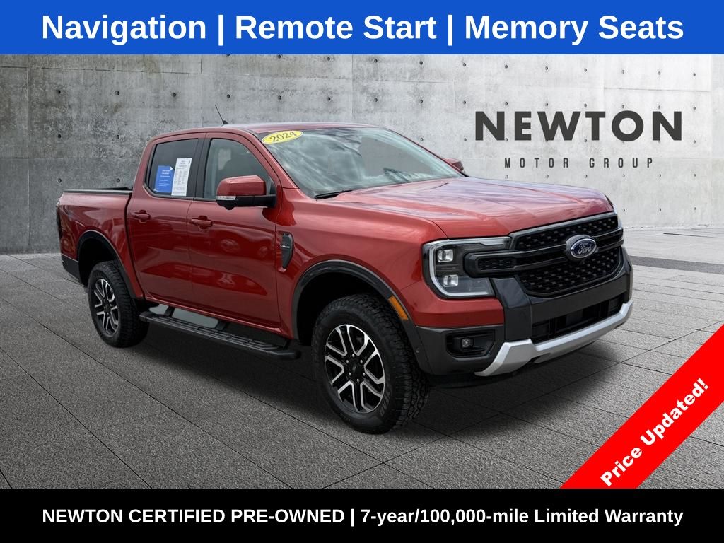Hot Pepper Red Metallic Tinted Clearcoat 2024 Ford Ranger Pickup Truck Four-Wheel Drive Automatic