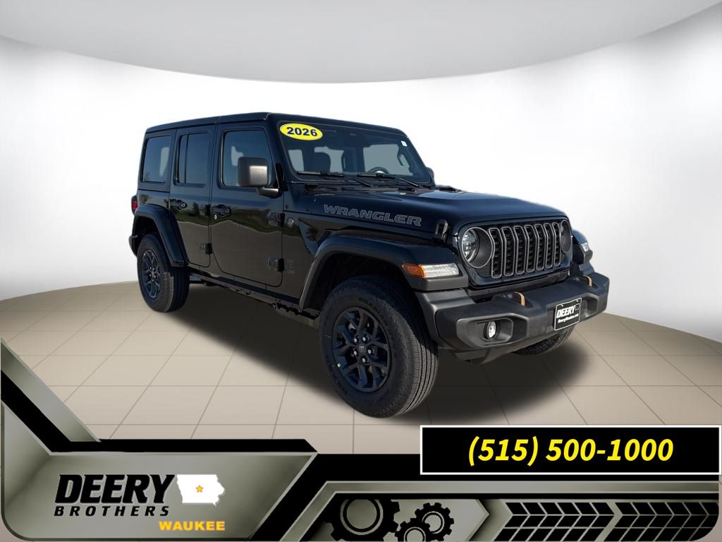 Black Clearcoat 2026 Jeep Wrangler SUV / Crossover Four-Wheel Drive 8-Speed Automatic