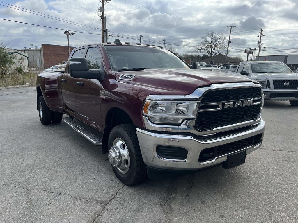 Delmonico Red Pearlcoat 2024 RAM 3500 Tradesman Crew Cab LB DRW 4WD Pickup Truck Four-Wheel Drive 6-Speed Automatic