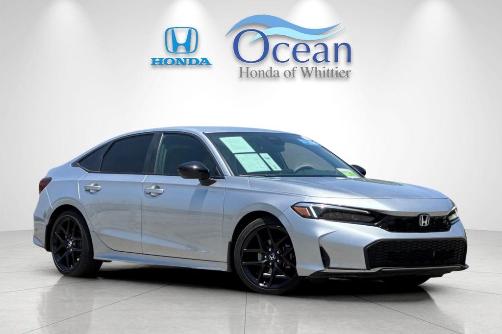 Certified Used 2025 Solar Silver Metallic Honda Sport image 2