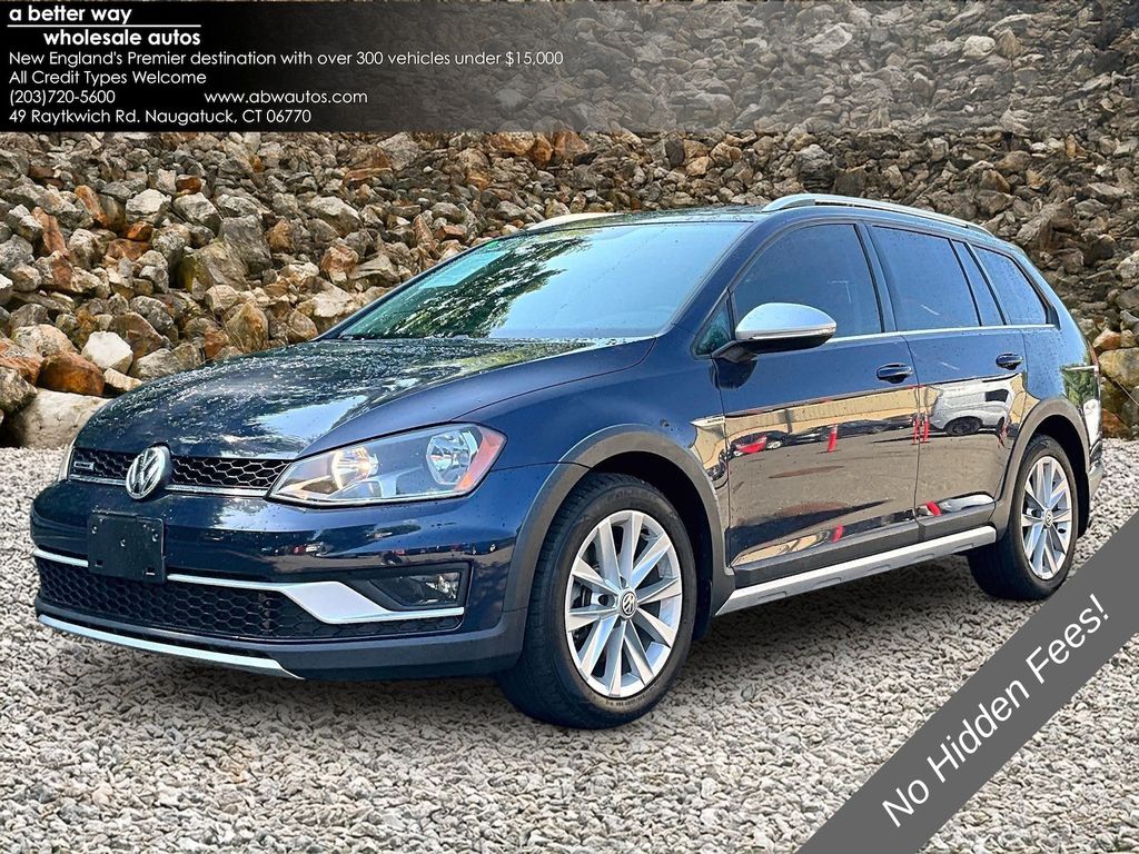 Blue 2017 Volkswagen Golf Alltrack Wagon All-Wheel Drive 6-Speed Dual Clutch