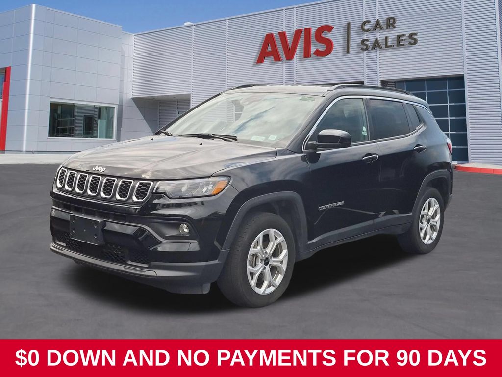 Diamond Black Crystal Pearlcoat 2025 Jeep Compass SUV / Crossover Four-Wheel Drive 8-Speed Automatic