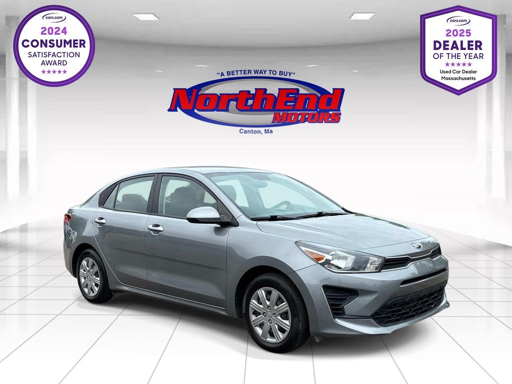Steel Gray 2021 Kia Rio Sedan Front-Wheel Drive Continuously Variable Transmission