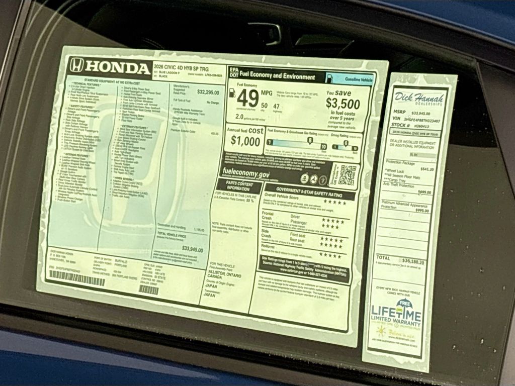 2026 Honda Civic Hybrid Sport Touring