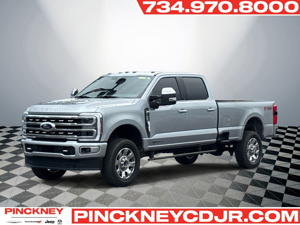 Silver Metallic 2024 Ford F-350 Super Duty Pickup Truck Four-Wheel Drive Automatic
