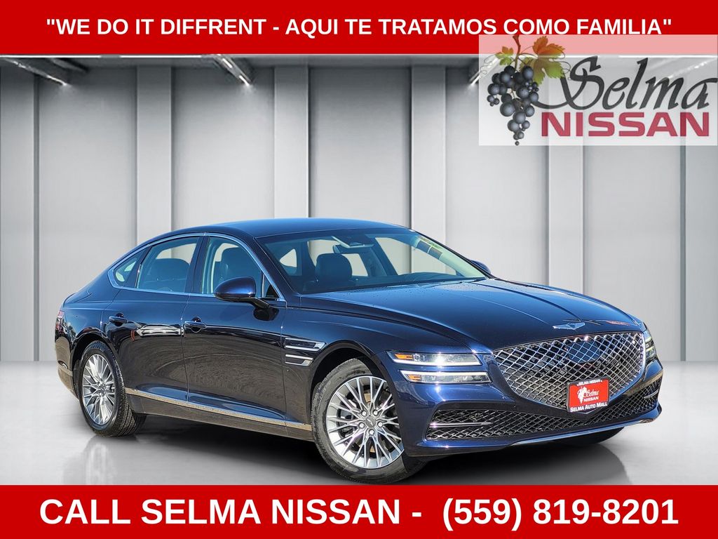 Capri Blue 2023 Genesis G80 2.5T RWD Sedan Rear-Wheel Drive 8-Speed Automatic