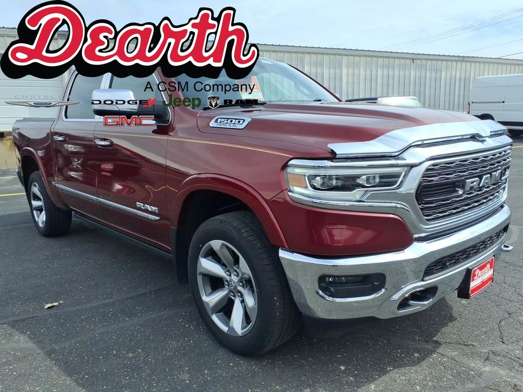 Delmonico Red Pearlcoat 2019 RAM 1500 Limited Crew Cab 4WD Pickup Truck Four-Wheel Drive 8-Speed Automatic
