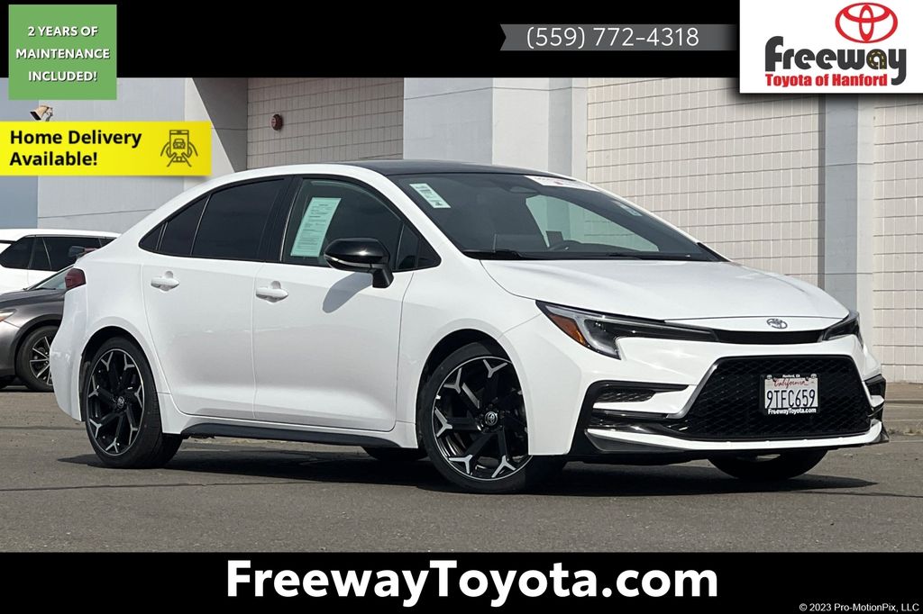 Black (Ice Cap/Midnight Blk Met) 2025 Toyota Corolla Sedan Front-Wheel Drive Continuously Variable Transmission