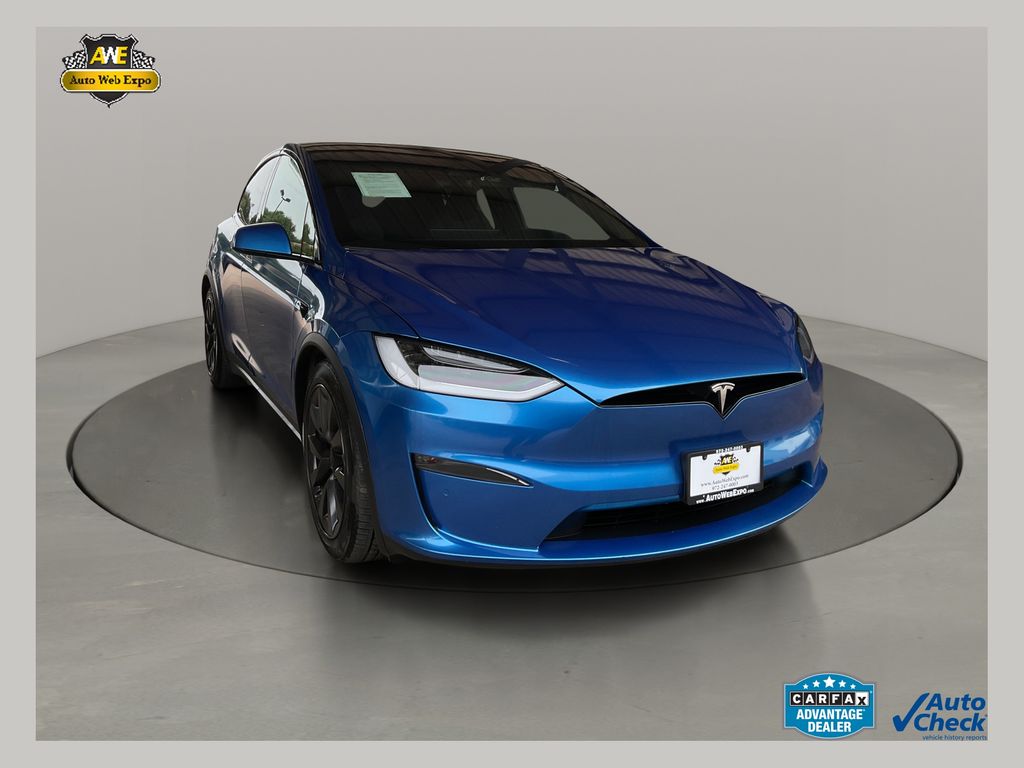 Deep Blue Metallic 2022 Tesla Model X AWD SUV / Crossover All-Wheel Drive 1-Speed Automatic