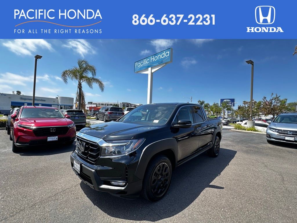 Crystal Black Pearl 2023 Honda Ridgeline Pickup Truck All-Wheel Drive 9-Speed Automatic