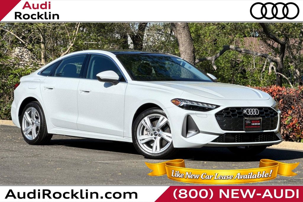 Glacier White 2025 Audi A5 quattro Premium Plus Sedan Sedan All-Wheel Drive 7-Speed Automatic