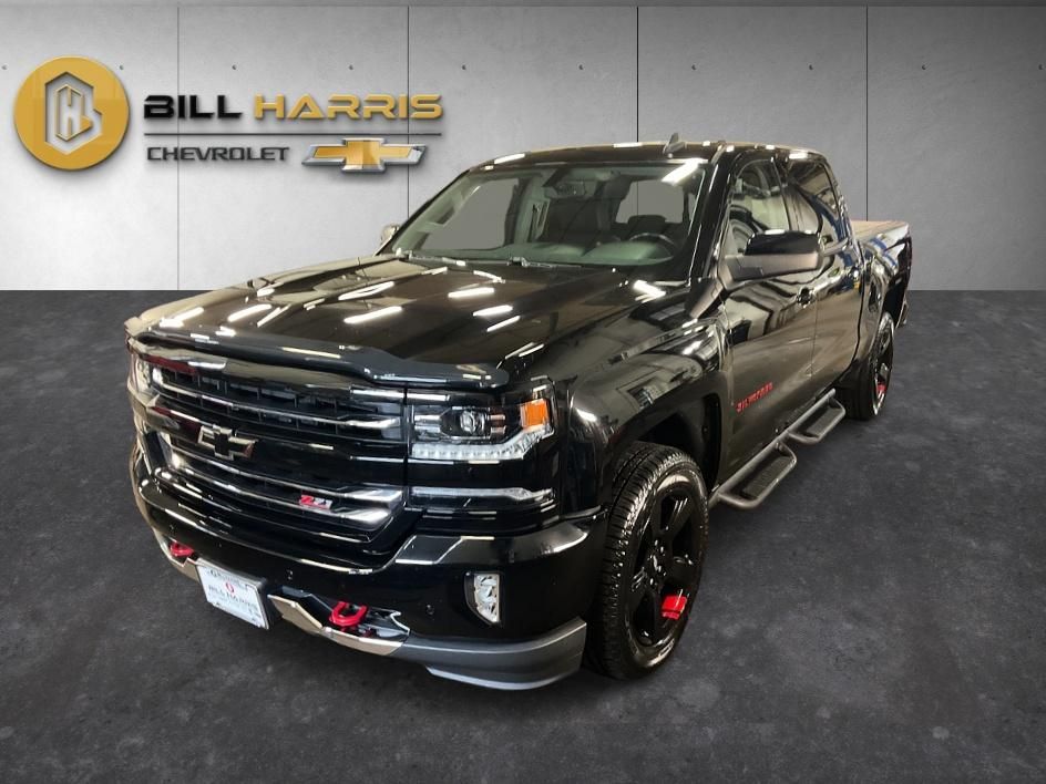 Black 2018 Chevrolet Silverado 1500 Pickup Truck Four-Wheel Drive 8-Speed Automatic Overdrive