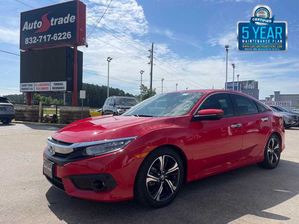 2016 Honda Civic Touring Red at Texan Dodge Chrysler Jeep Ram