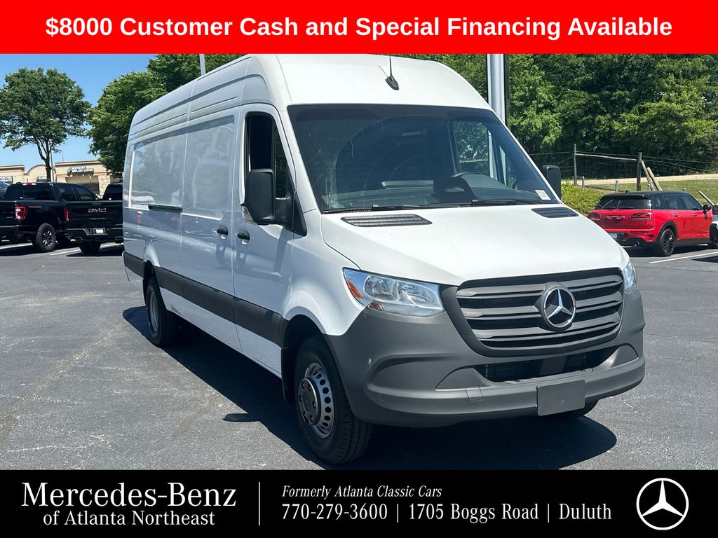 Arctic White 2025 Mercedes-Benz Sprinter Cargo 3500XD 170 High Roof Extended RWD Van Rear-Wheel Drive 9-Speed Automatic