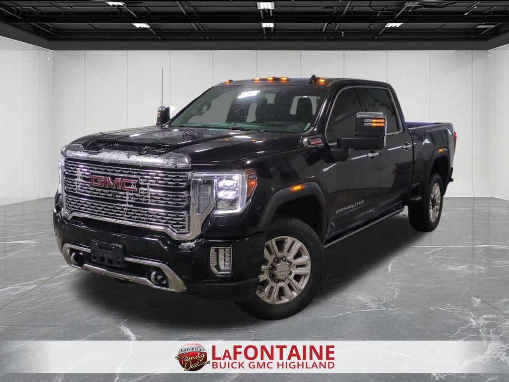 Onyx Black 2021 GMC Sierra 3500HD Denali Crew Cab 4WD Pickup Truck Four-Wheel Drive Automatic