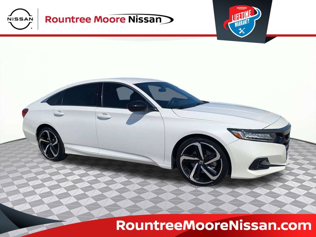 White 2022 Honda Accord Sedan Front-Wheel Drive Continuously Variable Transmission