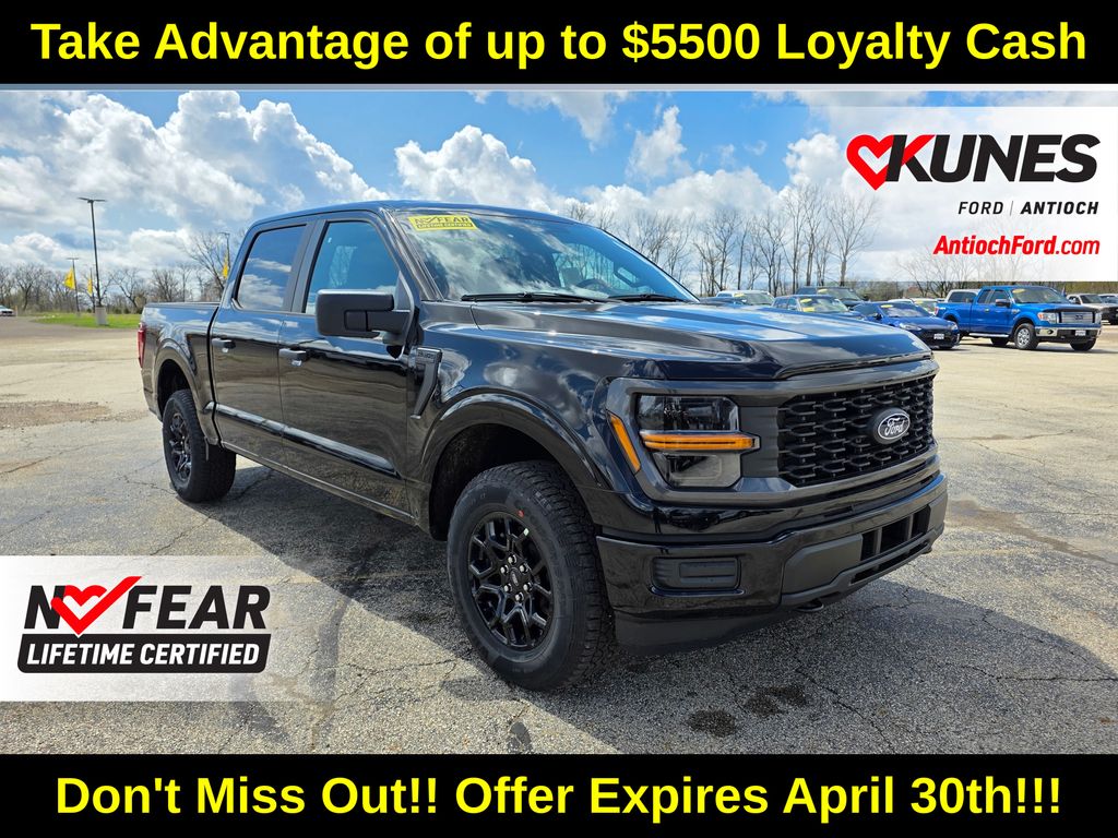 Agate Black Metallic 2026 Ford F-150 STX 4dr SuperCrew 4WD Pickup Truck Four-Wheel Drive Automatic