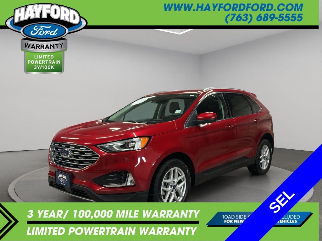 Red 2021 Ford Edge SEL AWD SUV / Crossover All-Wheel Drive 8-Speed Automatic