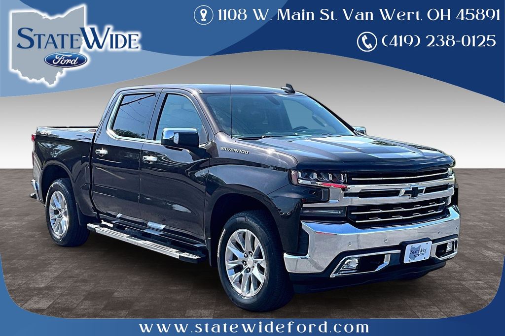 Havana Brown Metallic 2019 Chevrolet Silverado 1500 LTZ Crew Cab 4WD Pickup Truck Four-Wheel Drive 8-Speed Automatic