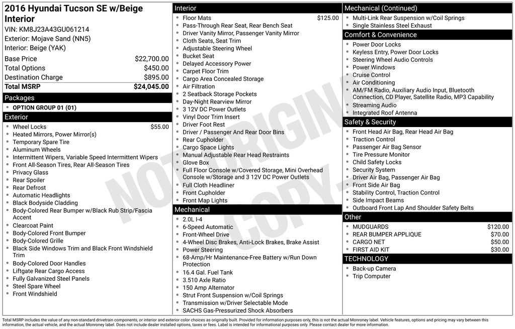 2016 Hyundai Tucson SE