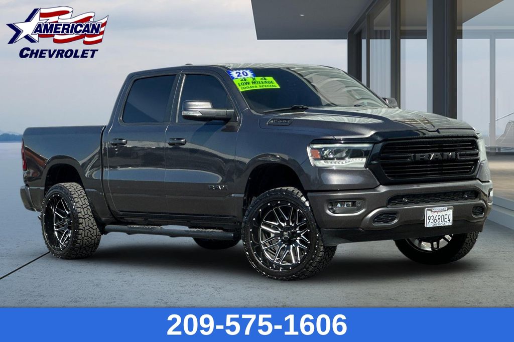 Crystal Metallic 2020 RAM 1500 Pickup Truck Four-Wheel Drive 8-Speed Automatic