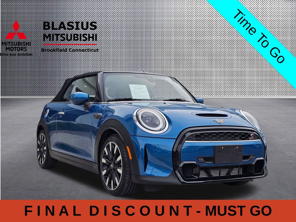 Island Blue Metallic 2023 MINI Cooper S Convertible FWD Convertible Front-Wheel Drive 7-Speed Automatic
