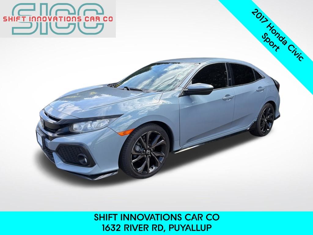 Blue 2017 Honda Civic Hatchback Sport Hatchback Front-Wheel Drive 6-Speed Manual