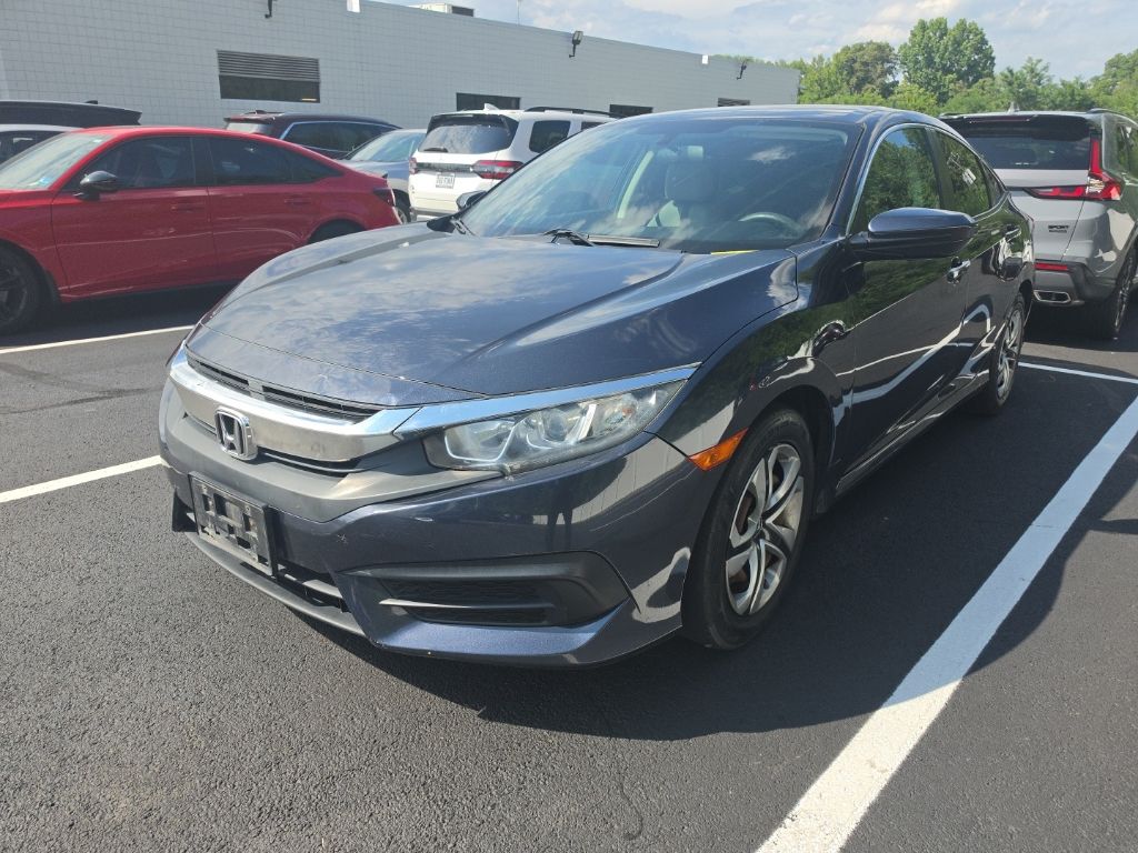 Gray 2018 Honda Civic Sedan Front-Wheel Drive Continuously Variable Transmission
