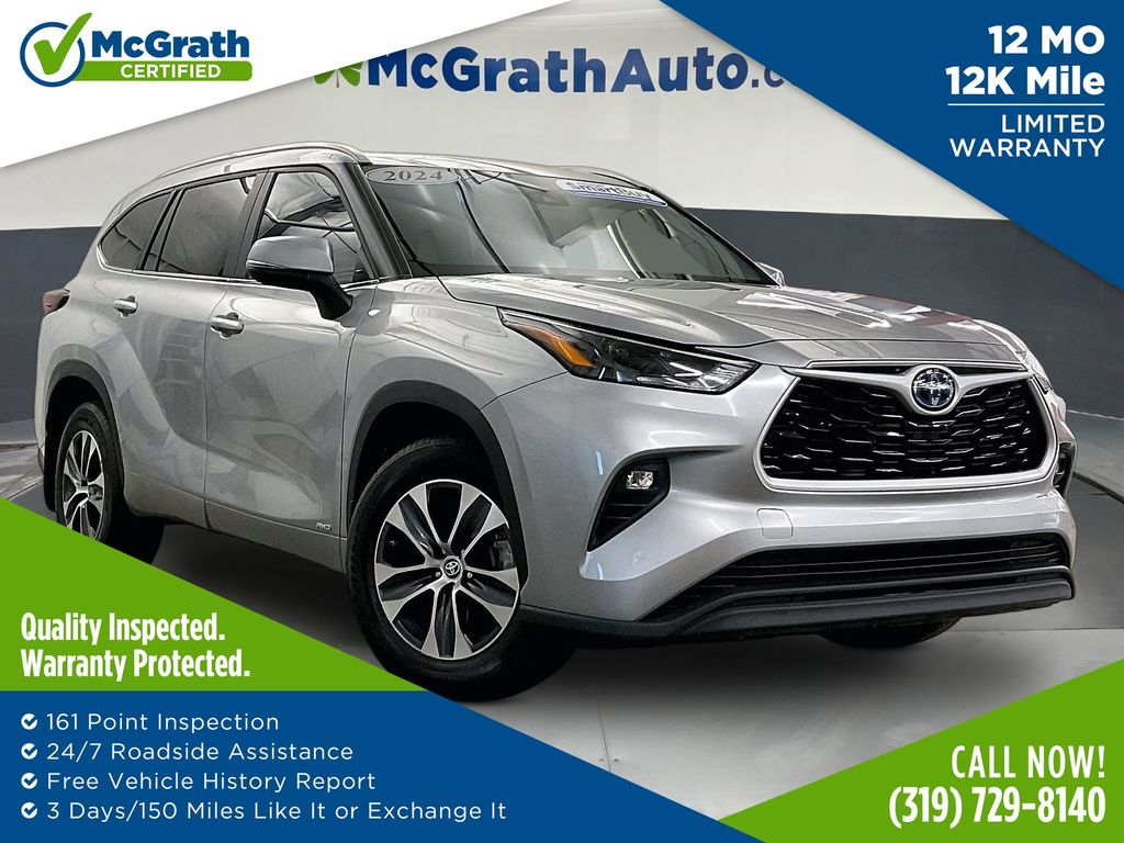 Celestial Silver Metallic 2024 Toyota Highlander Hybrid SUV / Crossover All-Wheel Drive Continuously Variable Transmission