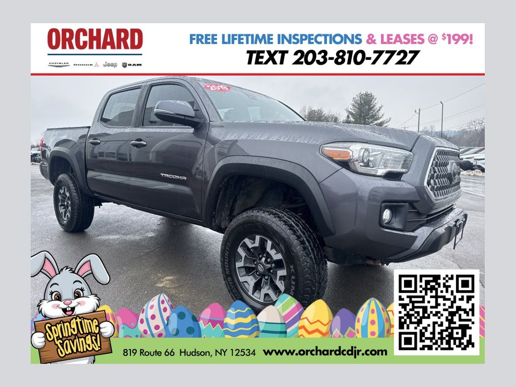 Gray 2019 Toyota Tacoma TRD Off Road Double Cab 4WD Pickup Truck Four-Wheel Drive 6-Speed Automatic