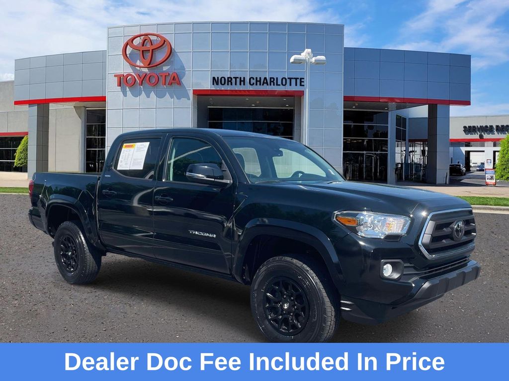 Midnight Black Metallic 2022 Toyota Tacoma SR5 V6 Double Cab RWD Pickup Truck 4X2 6-Speed Automatic
