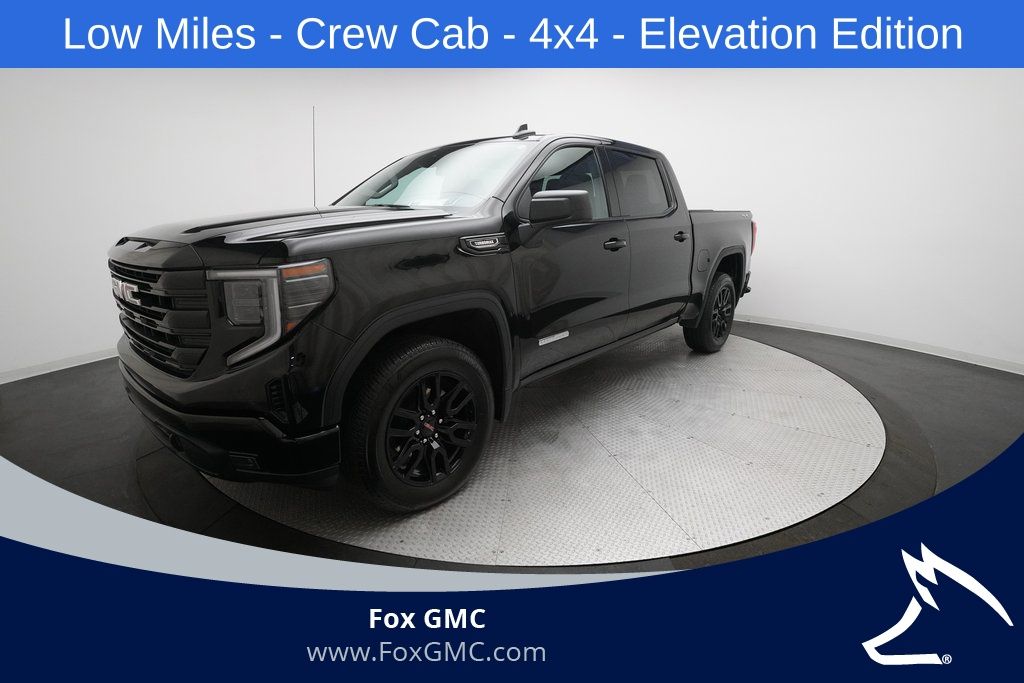 Onyx Black 2025 GMC Sierra 1500 Elevation Standard Crew Cab 4WD Pickup Truck Four-Wheel Drive 8-Speed Automatic